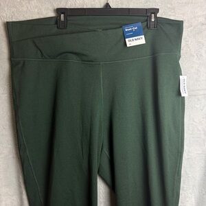 New Old Navy 3XL Cloud Comfy Boot Cut NWT Extra High Rise Green Leggings Womens
